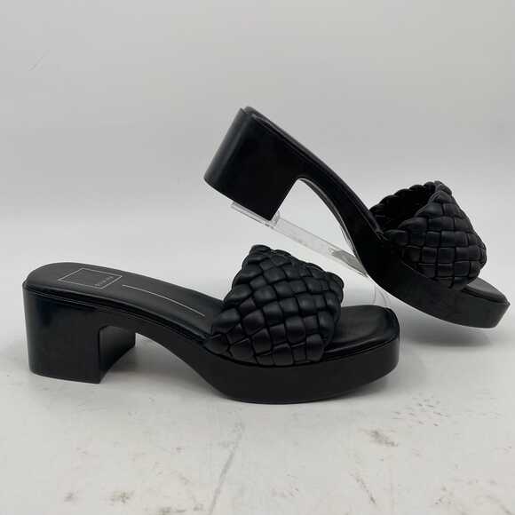 Dolce Vita Shoes - Dolce Vita Black Woven Slip-On Platform Sandals | Women’s US8